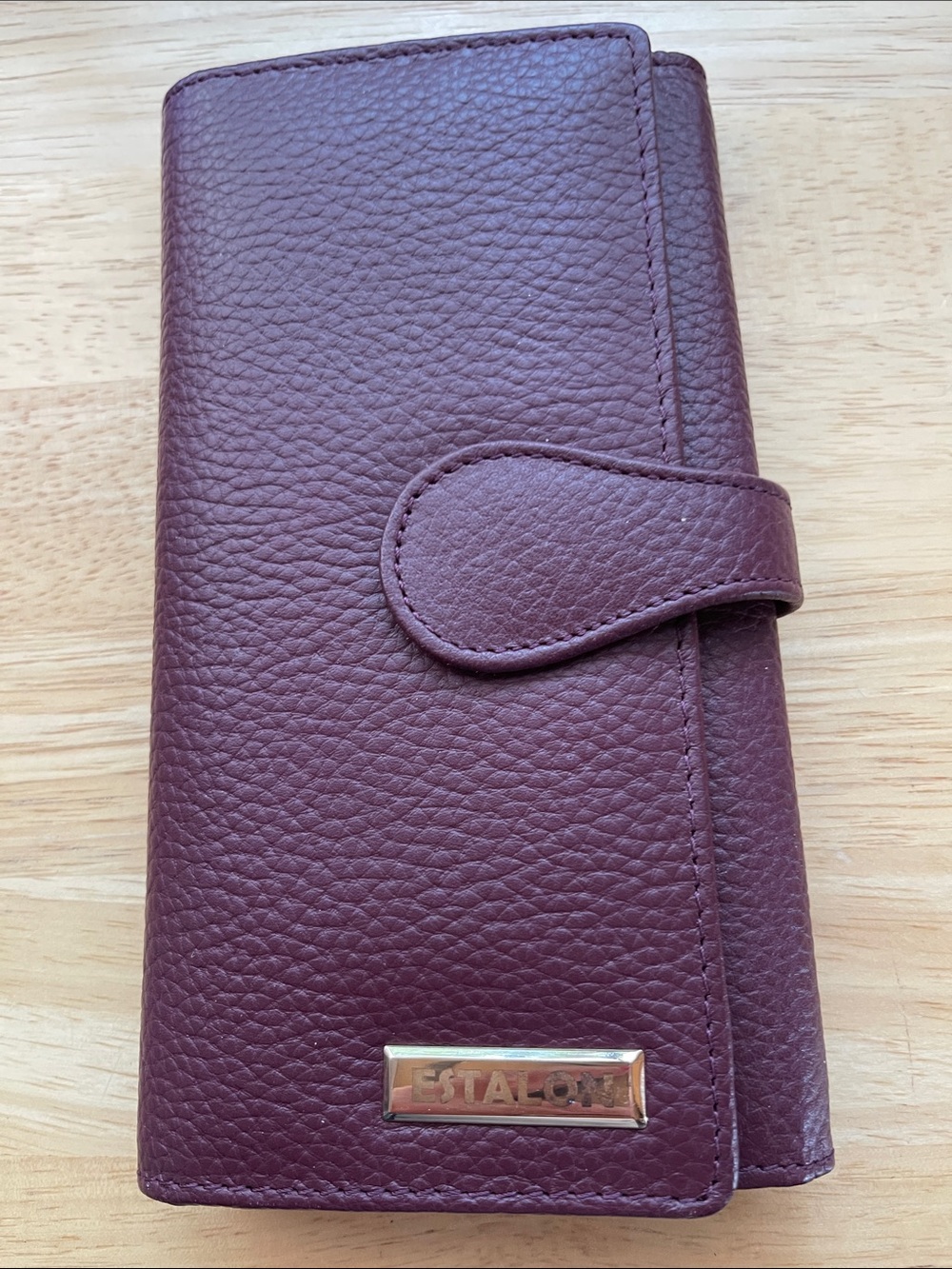 ESTALON  Deep Rich  Burgundy Leather Organizer /Wallet